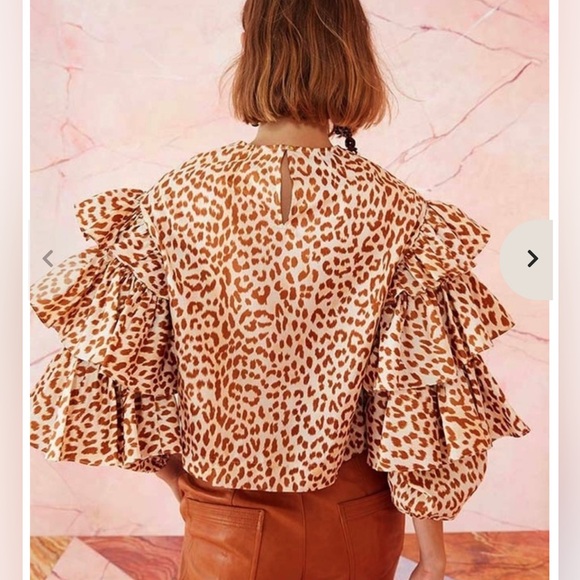 Ulla Johnson Tulia blouse, cheetah, 6 - Picture 3 of 7